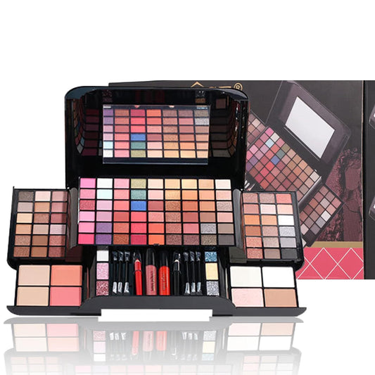 Makeup Sets, Multifunction Makeup Palettes with Mirror, 90 Color Eyeshadows/Compact Powder/Sequins/Bronzing Powder/Highlighter/Lip Color, Makeup kit for Women Full Kit - #B