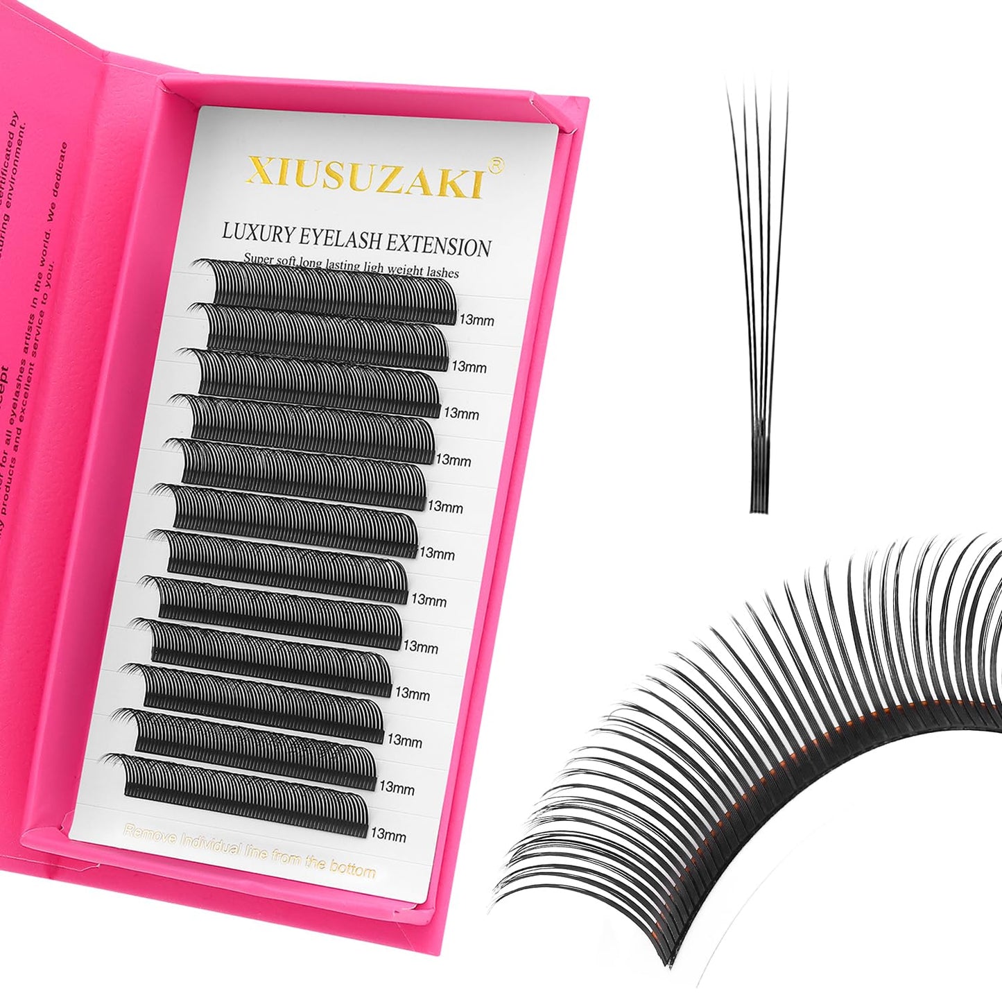 5D Flower Lash Extensions Spikes Lashes 0.07 Matte Black C Curl Lashes 10mm Volume Eyelash Extension Lash Trays Professional Use(5D Flower,0.07-C,10mm)