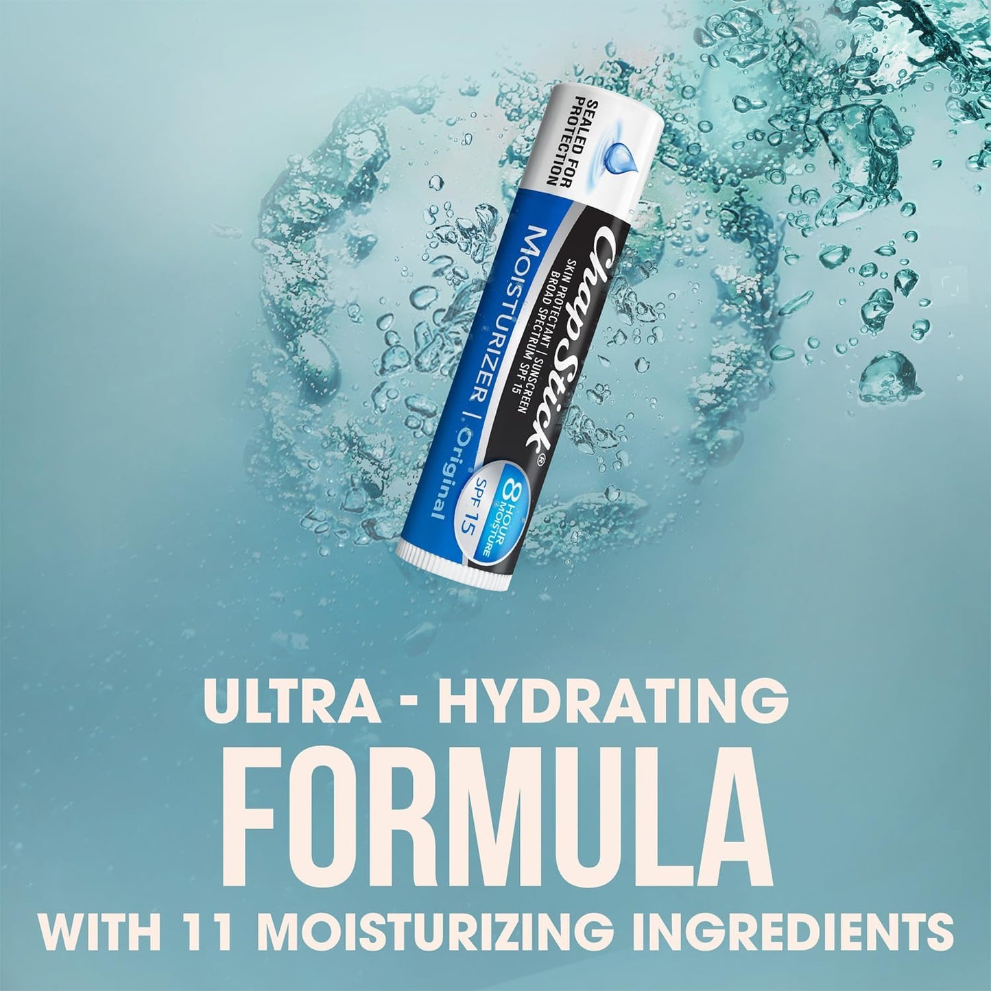 ChapStick Moisturizer 2-in-1 Lipcare 6-Pack (3 Original, 3 Cool Mint) – 8-Hour Lip Balm with Broad Spectrum SPF, Aloe & Vitamin E, 0.15 Ea