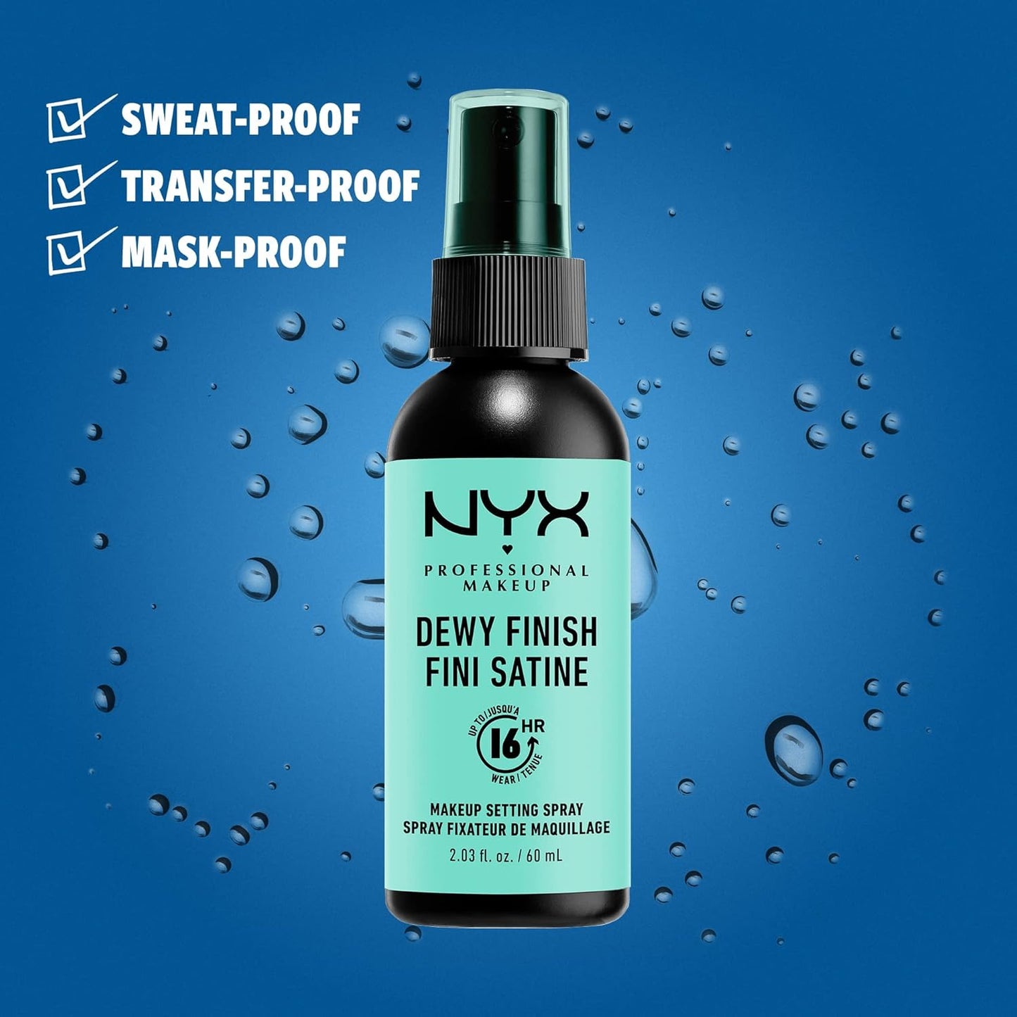 NYX PROFESSIONAL MAKEUP Makeup Setting Spray - Dewy Finish, Long-Lasting Vegan Formula (Packaging May Vary) & The Brow Glue, Extreme Hold Eyebrow Gel - Clear