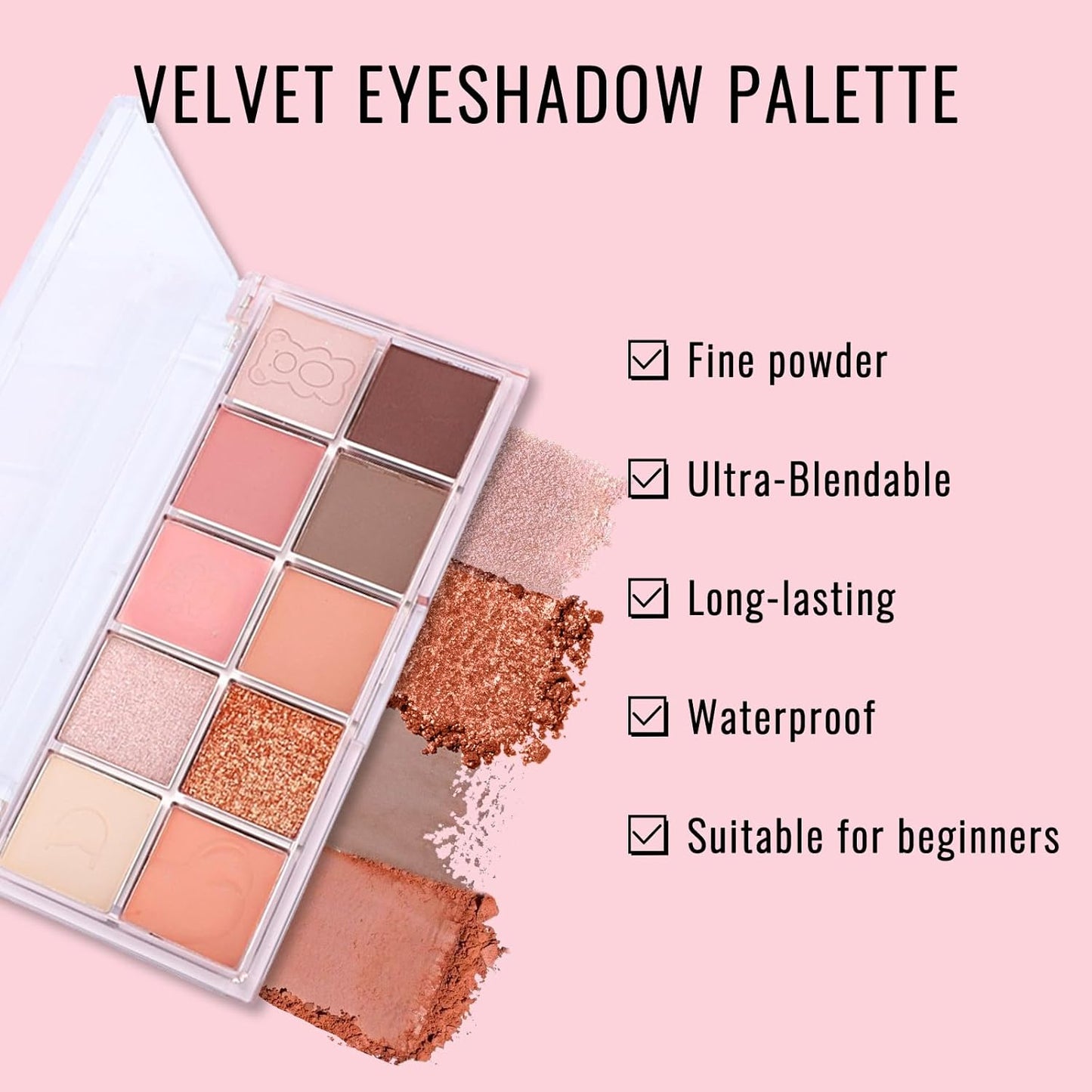 Erinde 10 Colors Eyeshadow Palette Makeup - Matte Shimmer Glitter Eye Shadow, Ultra-Blendable, High Pigmented, Naturing-Looking, Neutral Nude Eyeshadow Pallet with Professional Brush,17