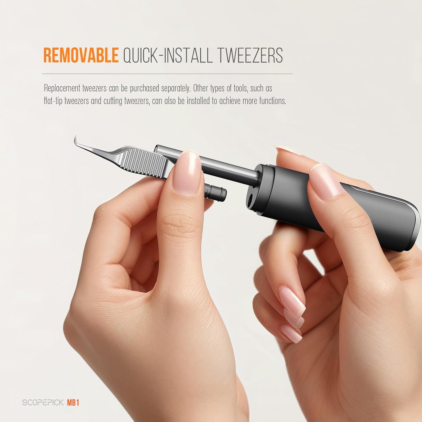 Blackhead Removal Tweezer with 1080p Camera, Ultimate Precision: Blackhead Removal with Camera - Perfect for Delicate Tasks! - - Ingrown Hair, Ear Hair Tweezer (Black)