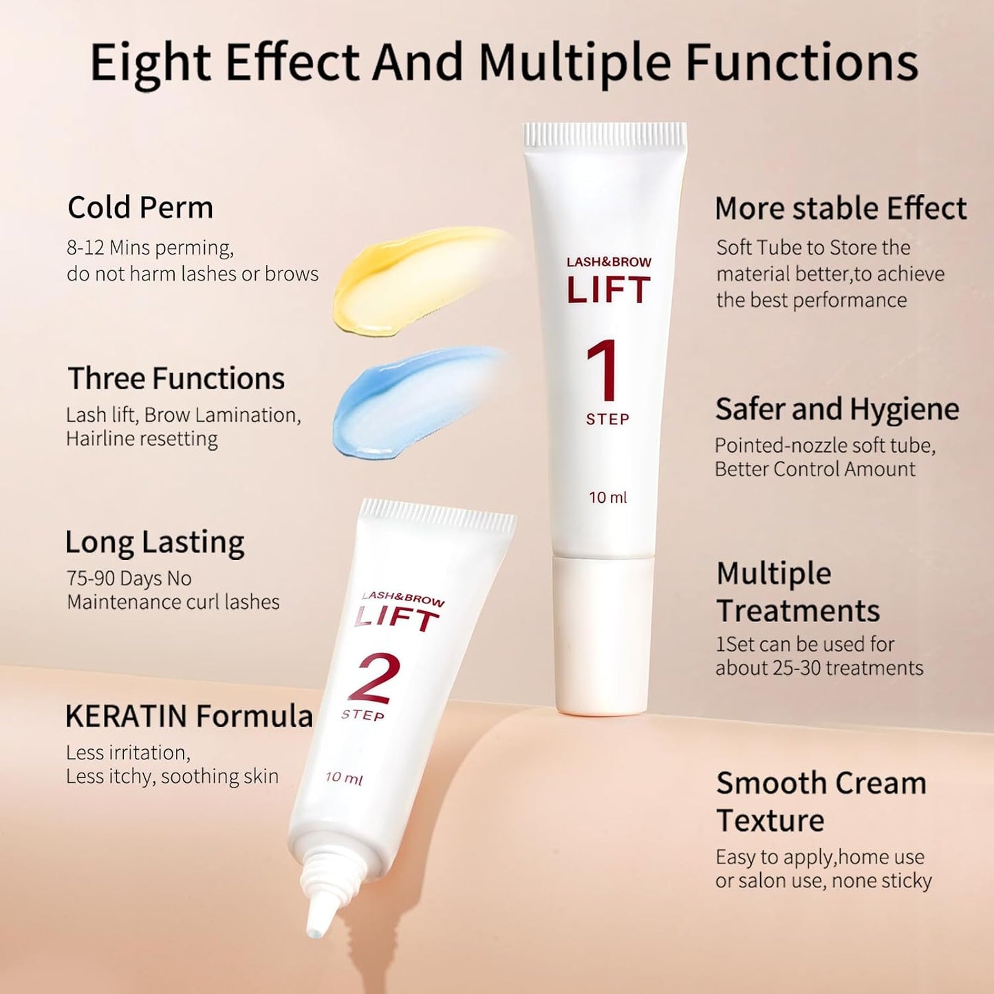 Lash Lift Kit - Eyelash Lift Lotion, DONG RHYME Brow Lamination and Lash Perm Solution for Curling Lashes to Get Supermodel Eyes, Long-Lasting and Easy to Use at Home Multipurpose Lash Perm Kit