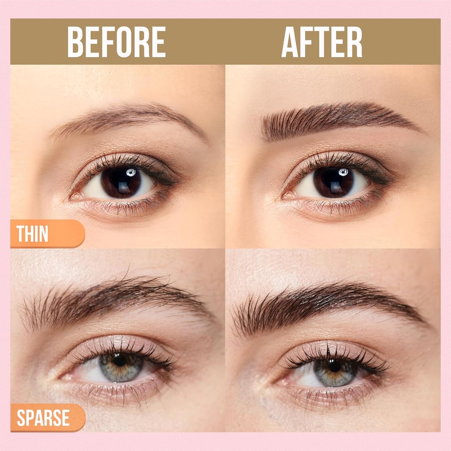 iMethod Curved Eyebrow Pen and Brow Gel Clear - Eyebrow Pencils for Women with Natural Hair Like Strokes, Eyebrow Makeup for All-Day Defined, Waterproof, Smudge-proof, Black