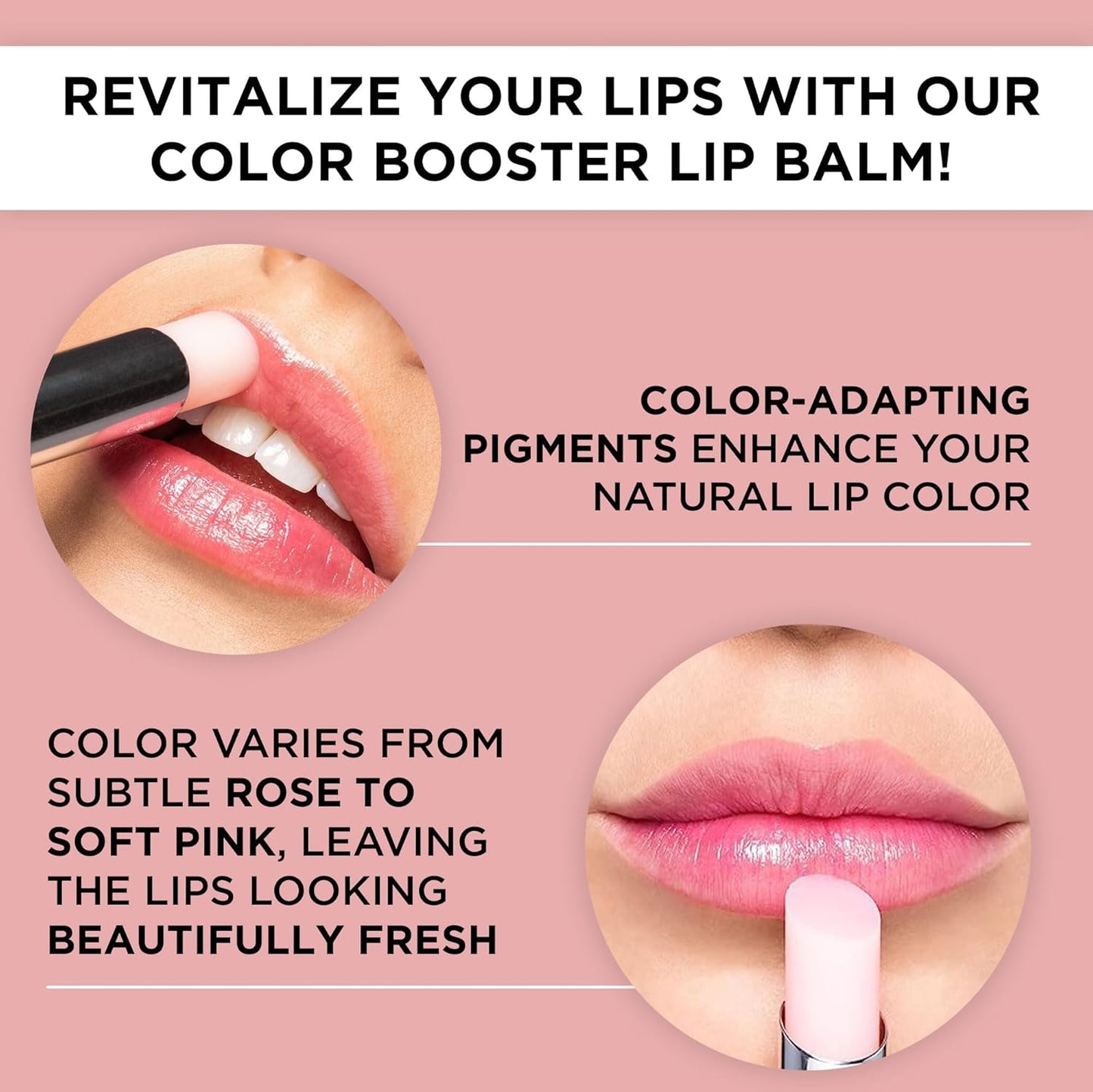 ARTDECO Color Booster Lip Balm in boosting pink - nourishing lip balm with color-adapting pigments - lip plumper with spearmint flavor - prevents dryness & chapping - lip care with kernel oil - 0.1 Oz