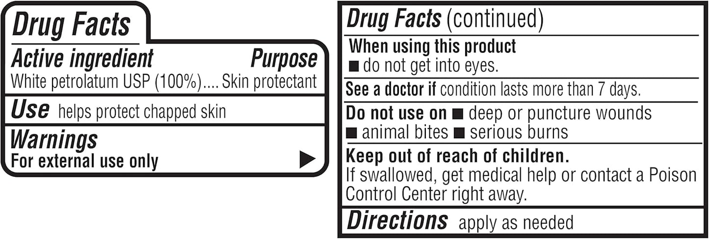 Amazon Basics Petroleum Jelly White Petrolatum Skin Protectant, Unscented, 3.75 oz, 1-Pack, (Previously Solimo)
