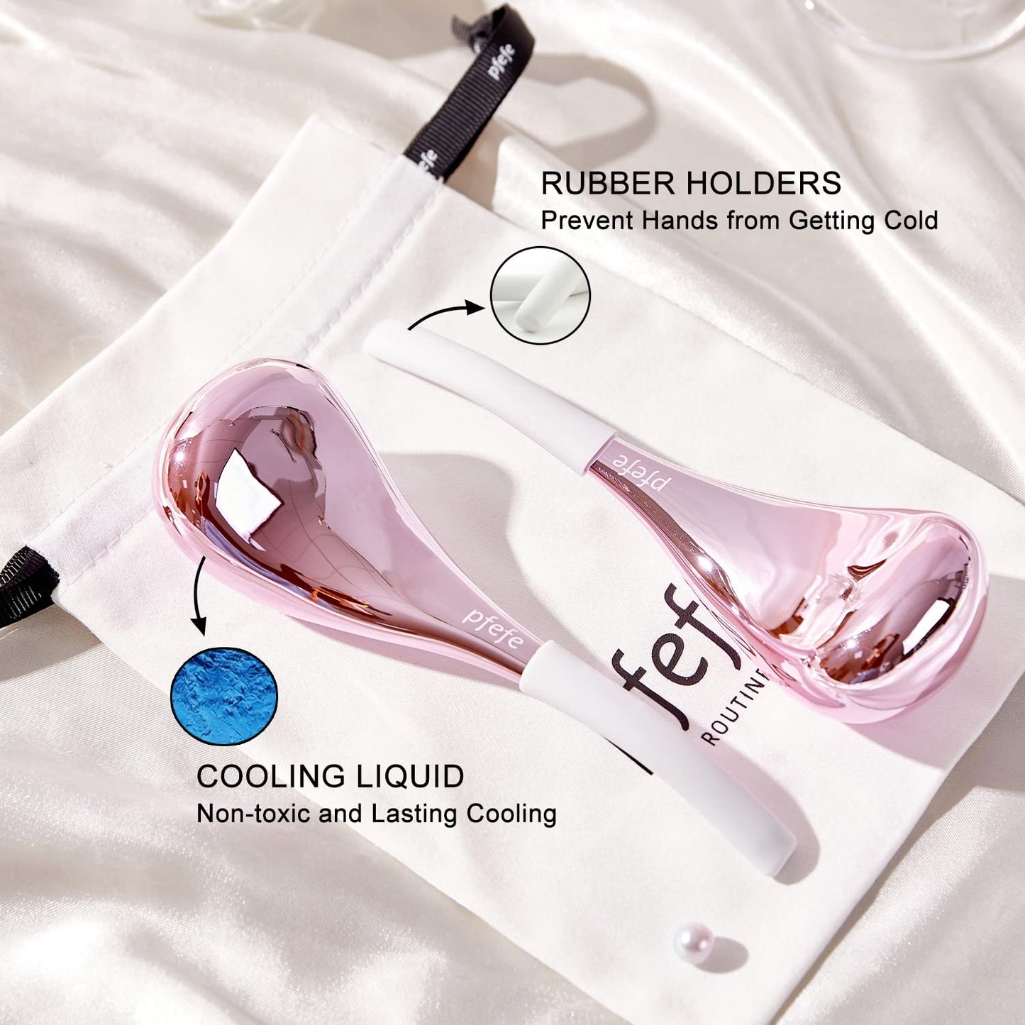 Cryo Sticks for Face, Ice Globes Cryo Globes for Facials, Esthetician Supplies Gifts, Unbreakable Stainless Steel Ice Roller Cooling Spa Balls with Storage Case