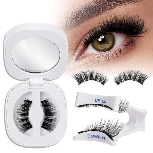 QUEWEL Magnetic Eyelashes, Reusable Magnetic Lashes With Applicator No Glue Needed Eyelashes without Eyeline Natural Look Lash Clusters (G-YC-E01)