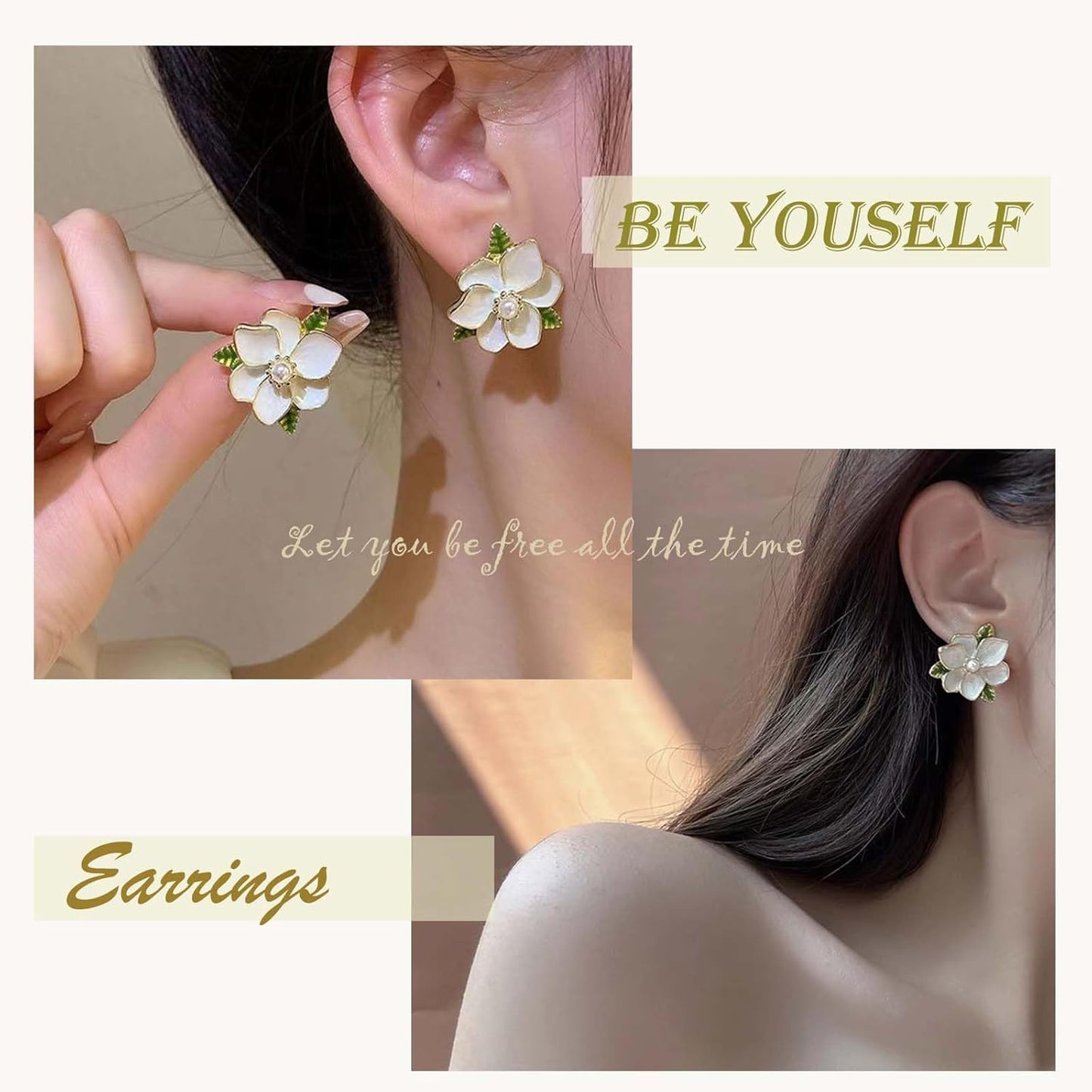 Unique Blue Flower Earrings Studs Vintage Floral Petal Earrings Statement French Blue Iris Flower Earrings Studs Bridal Wedding Prom Earrings Jewelry for Women