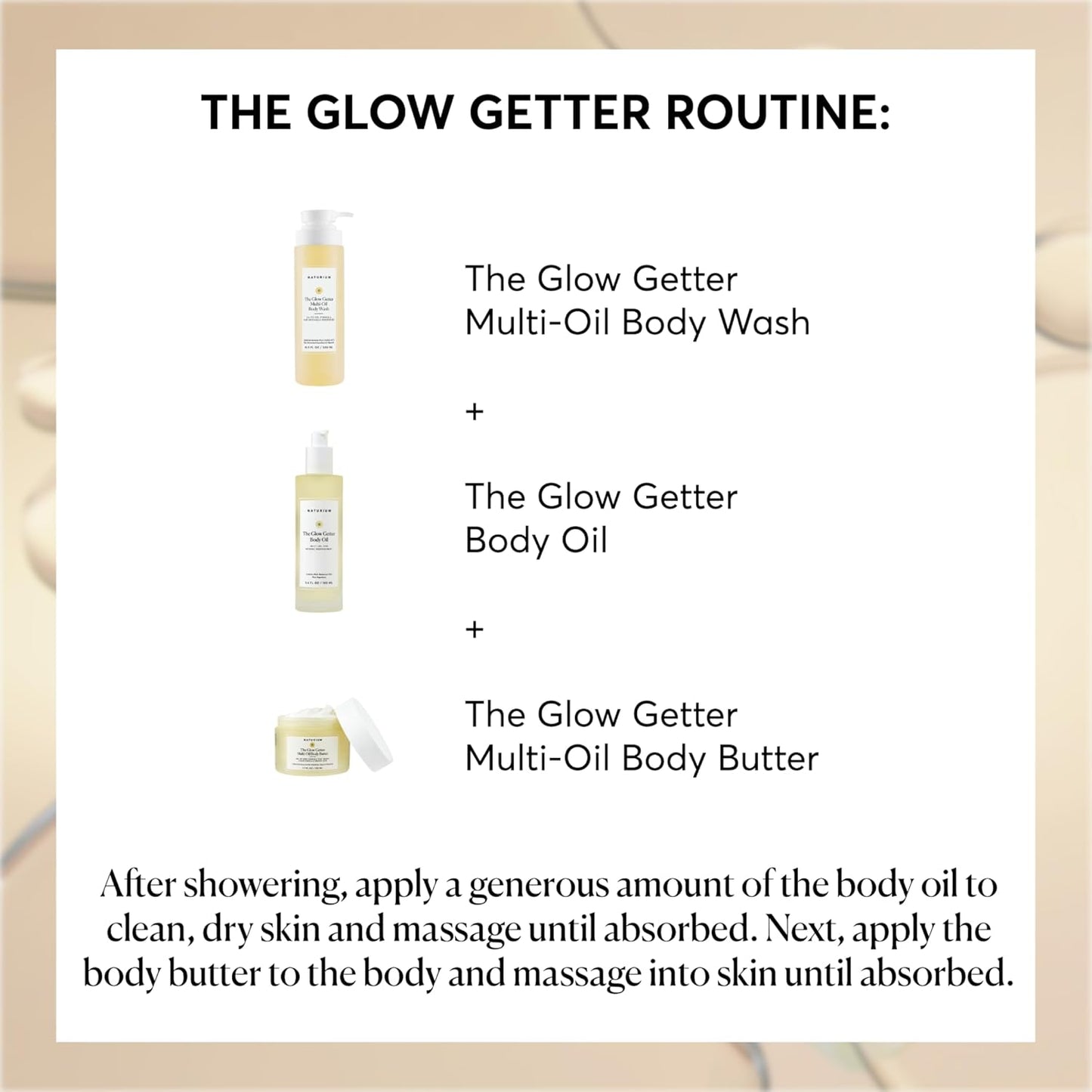 Naturium The Glow Getter Body Oil, Multi-Oil for Intense Nourishment, Hydrating & Moisturizing Formula, Vegan & Cruelty-Free, 3.4 oz