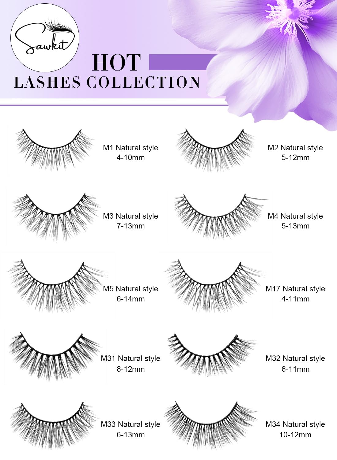 Classic Lash Extensions – 10-12mm – Fake Eyelashes – Luxurious Natural Mink Lashes Eyelash Extensions – Comfortable and Easy to Apply – High-End Fiber Lashes for Superior Volume