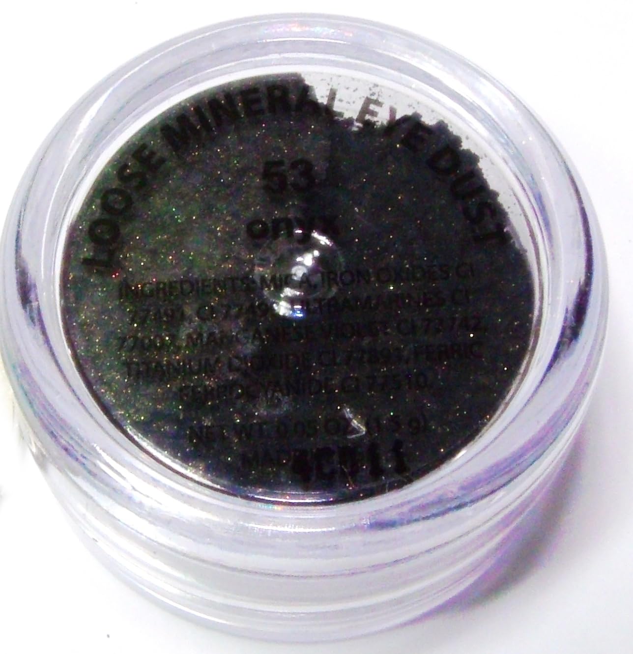 Beautiful Onyx Black Glitter Smokey Eye Single Loose Eyeshadow; Vegan, Talc & Paraben Free