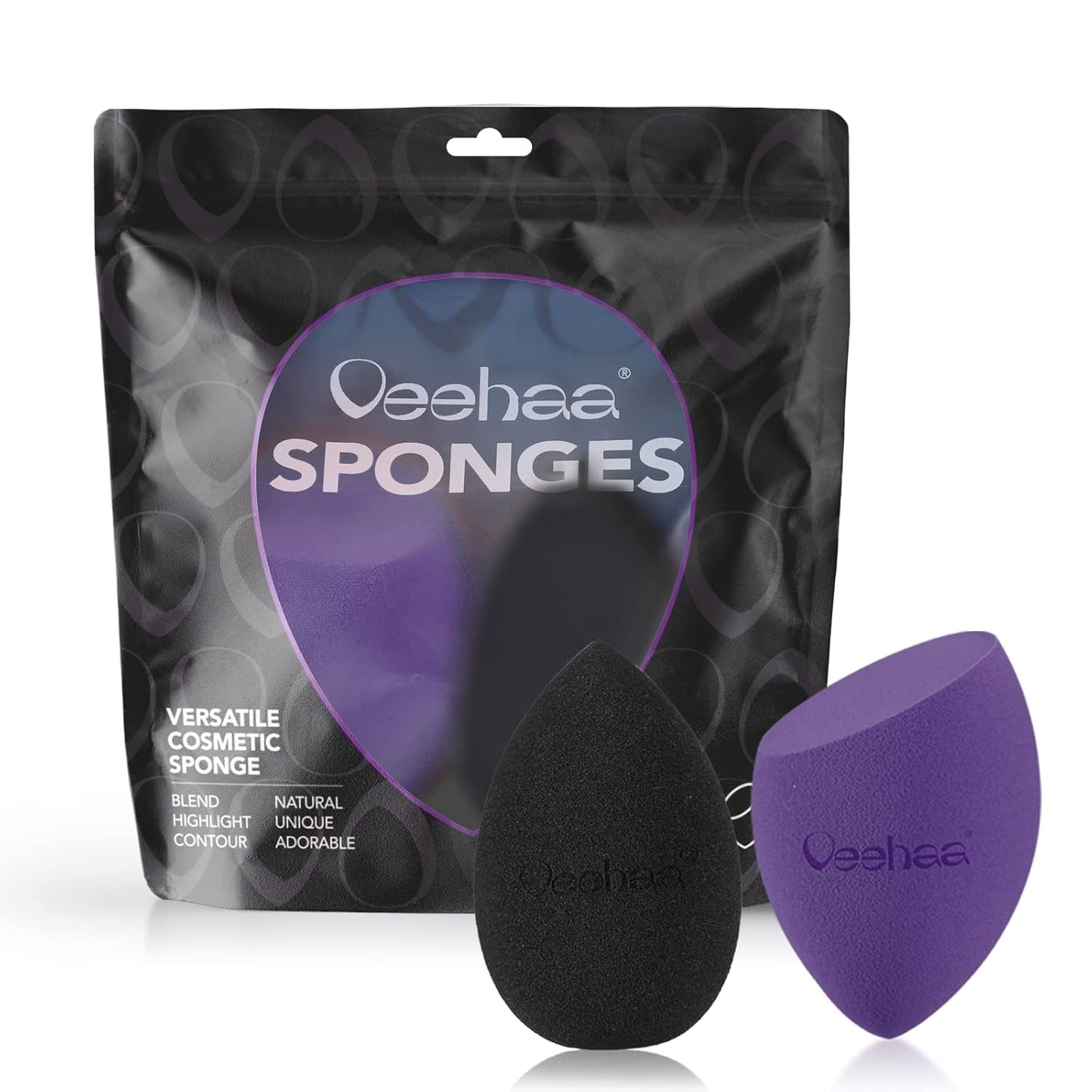 2PCS Makeup Sponge Set, Latex Free Makeup Blender for foundation, Makeup Sponges egg shaped, Makeup Sponges for all areas