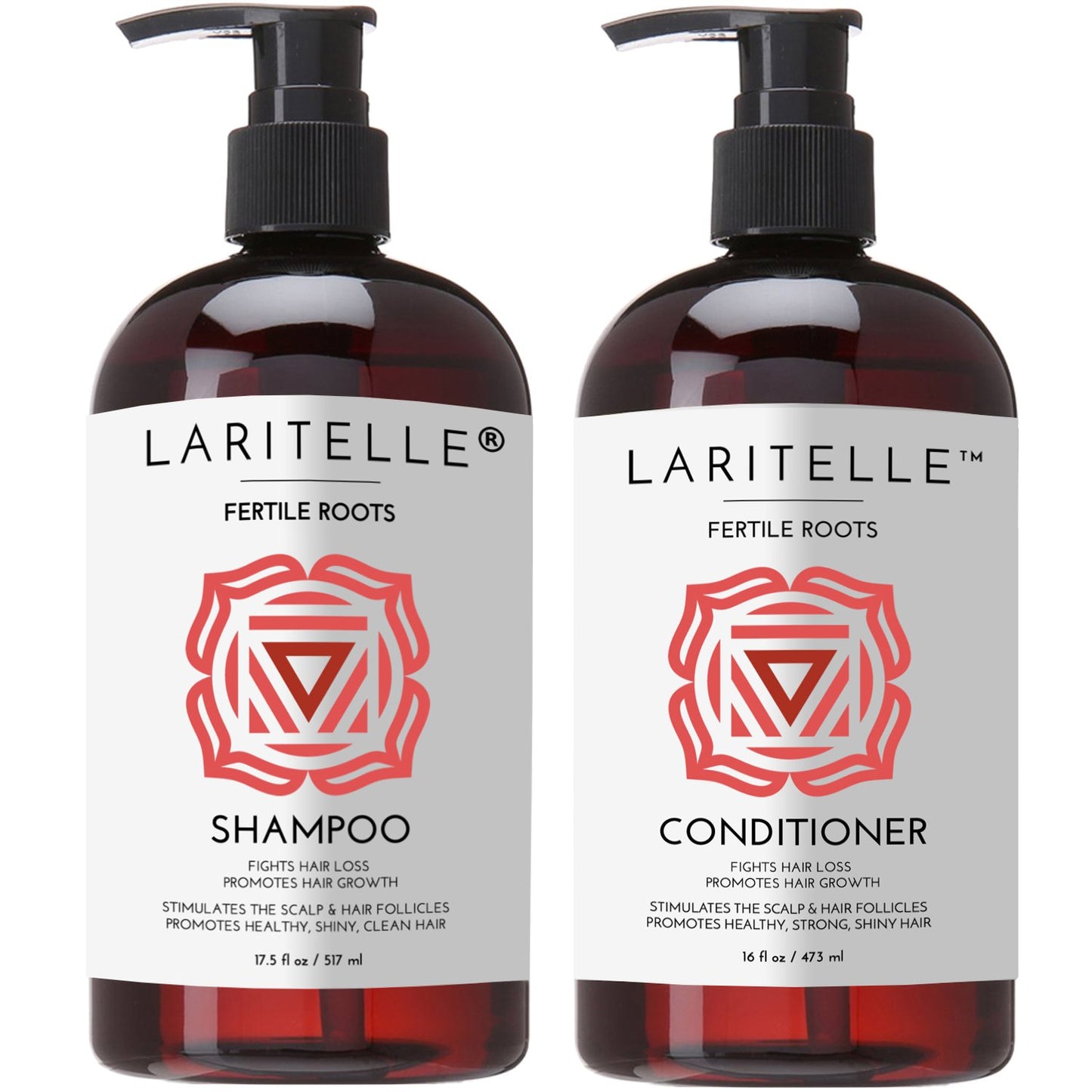 Organic Shampoo 17 oz + Conditioner 16 oz | Prevents Hair Loss, Promotes Hair Growth | Ayurvedic Herbs, Lavender, Ginger & Rosemary | NO GMO, Sulfates, Gluten, Alcohol, Parabens, Phthalates