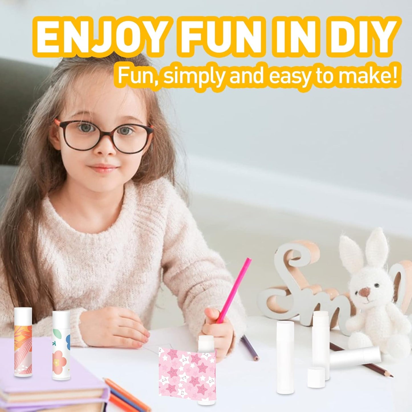 DMSKY Lip Balm Bulk Unlabeled 200 Pack, Natural Ingredients Vitamin E Shea Butter, Custom Chapstick Bulk For Party Favors & Wedding Favors