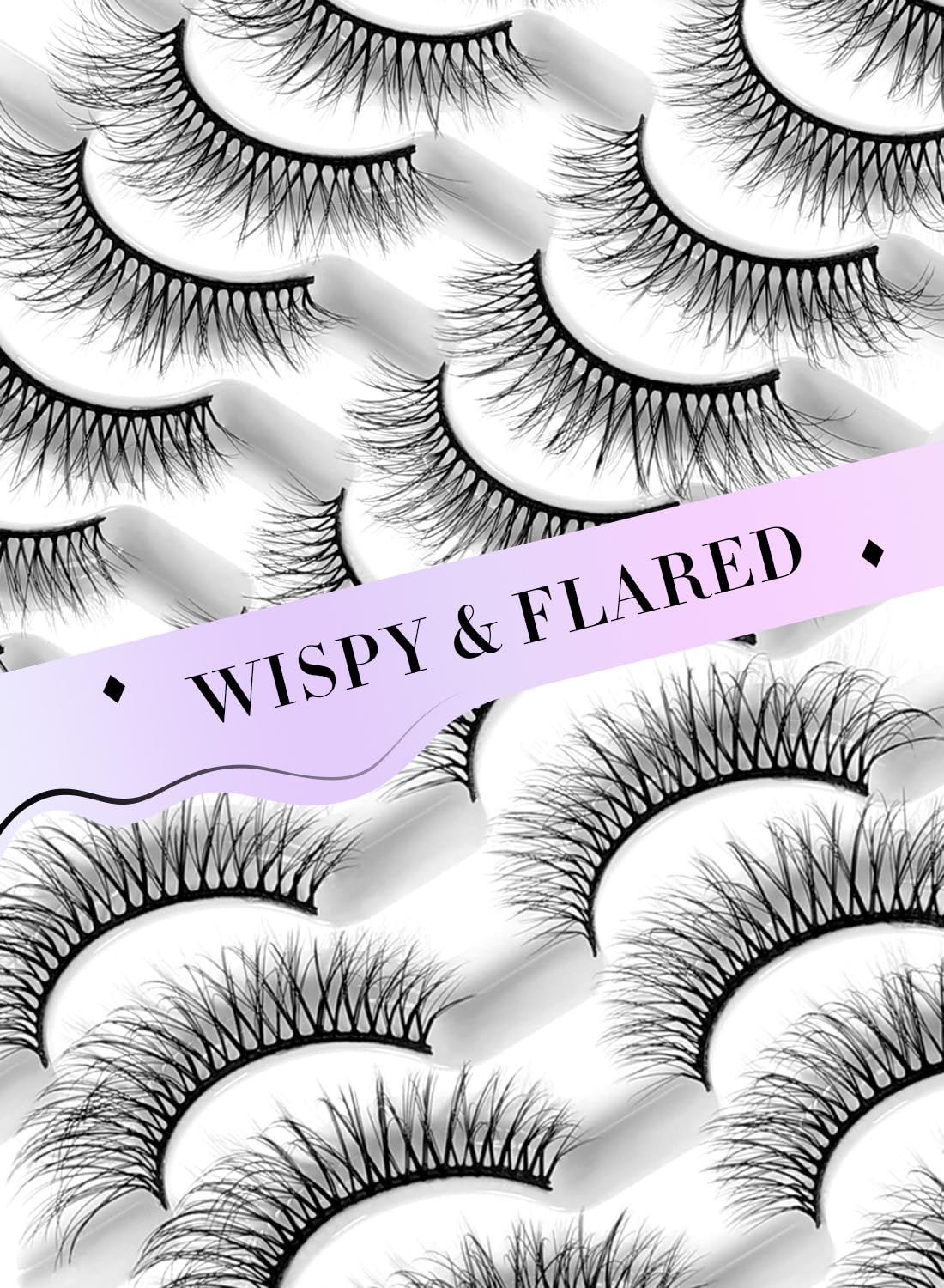 Classic Fake Eyelashes 6-14mm Lash Extensions – Luxurious Natural Mink Lashes Eyelash Extensions – Comfortable and Easy to Apply – High-End Fiber Lashes for Superior Volume