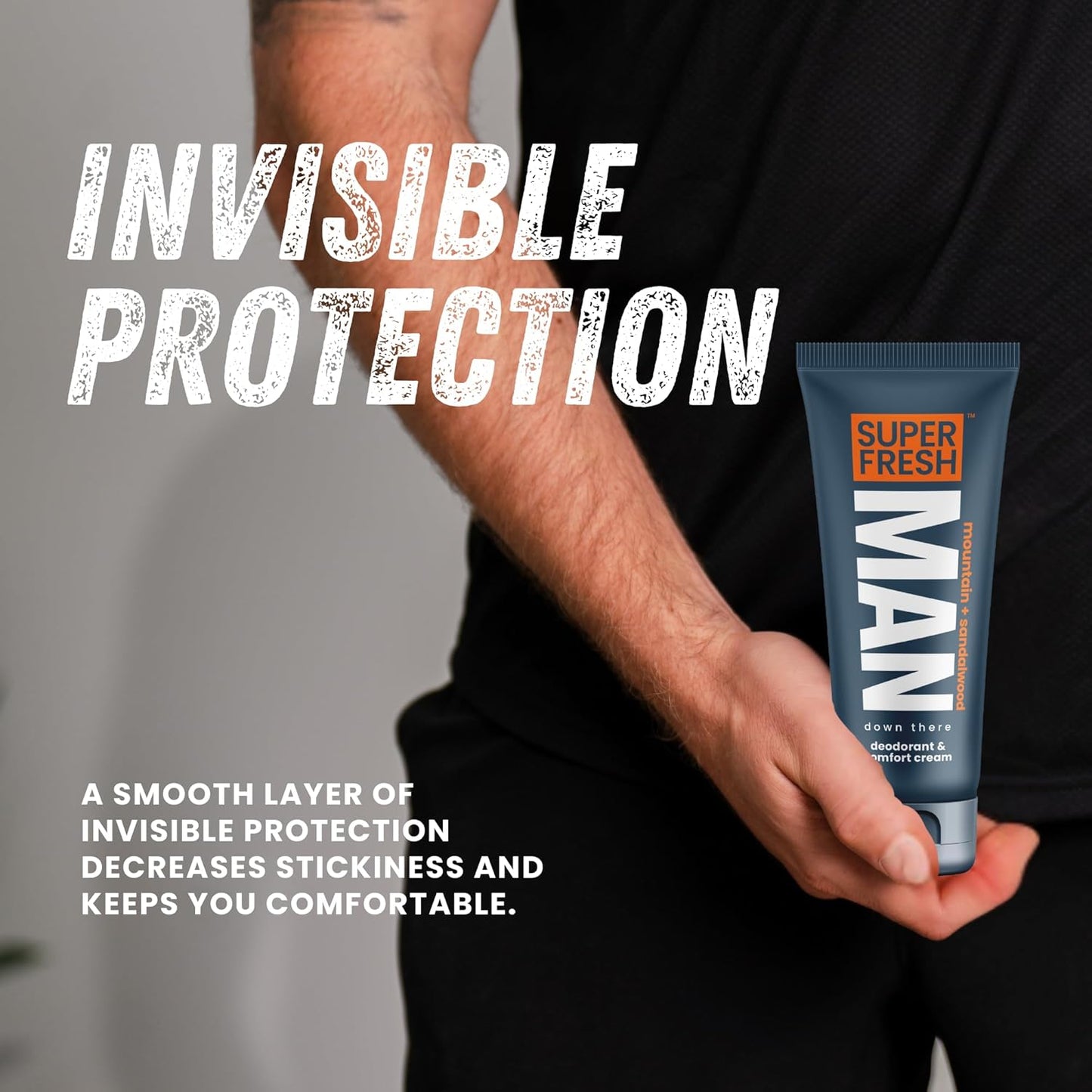 Super Fresh Ball Deodorant Lotion for Men Groin Butt and Body Hygiene Cream Controls Odor Prevents Chafing Aluminum Free Daily Freshness and Comfort Powder Lotion Formula in Convenient 4 oz Tube