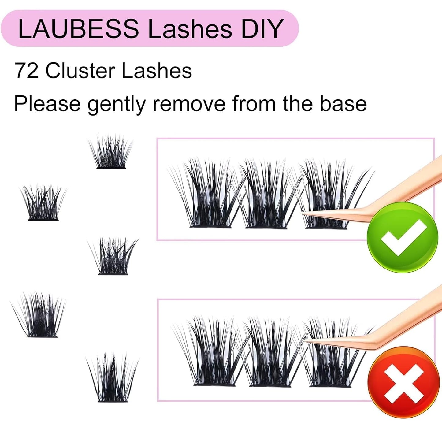 Lash Clusters 72pcs Individual Lashes Wispy Cluster Lashes Reusable Eyelash Clusters DIY Eyelash Extension Soft Individual Lash Extension Supplies (01-0.07D, 16mm)