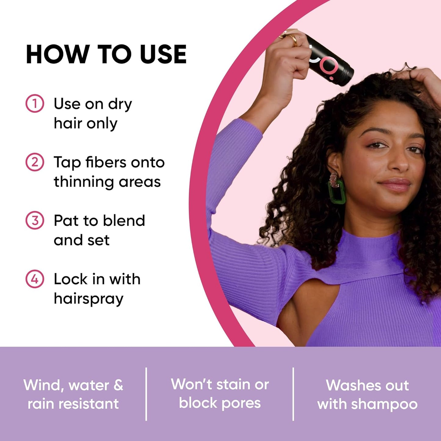 GBG Hair Fibers for Thinning Hair & Bald Spots (White) - 25g Bottle - Conceals Hair Loss - Instant Cover Up & Volume in 30 Seconds, Hair Powder for Women & Men - Cruelty Free