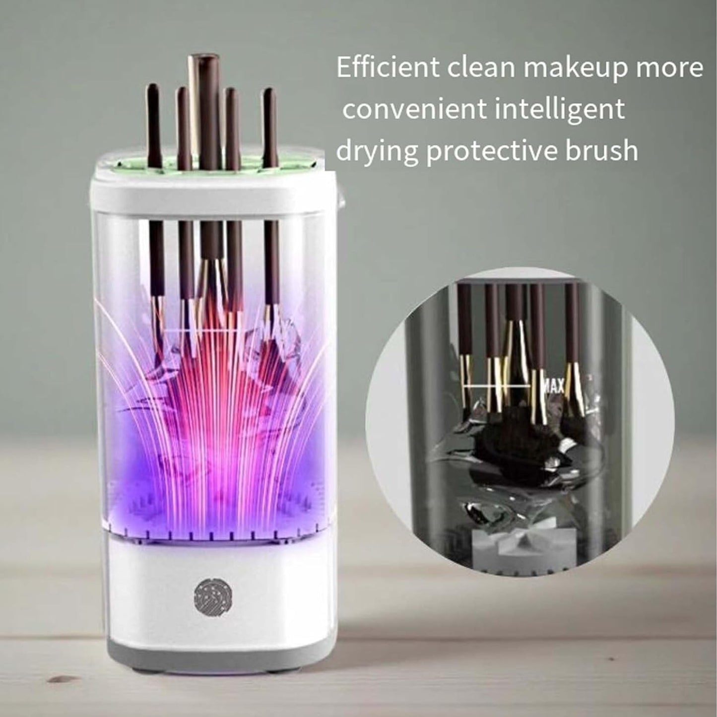 Wavearnn Electric Makeup Brush Cleaner,2025 upgrade 2-in-1 Electric Makeup Brush Automatic Cleaner,Efficient Deep Cleaning All Types Of Brushes,For All Types Of Brushes Set (Plug-in type,2PCS A)