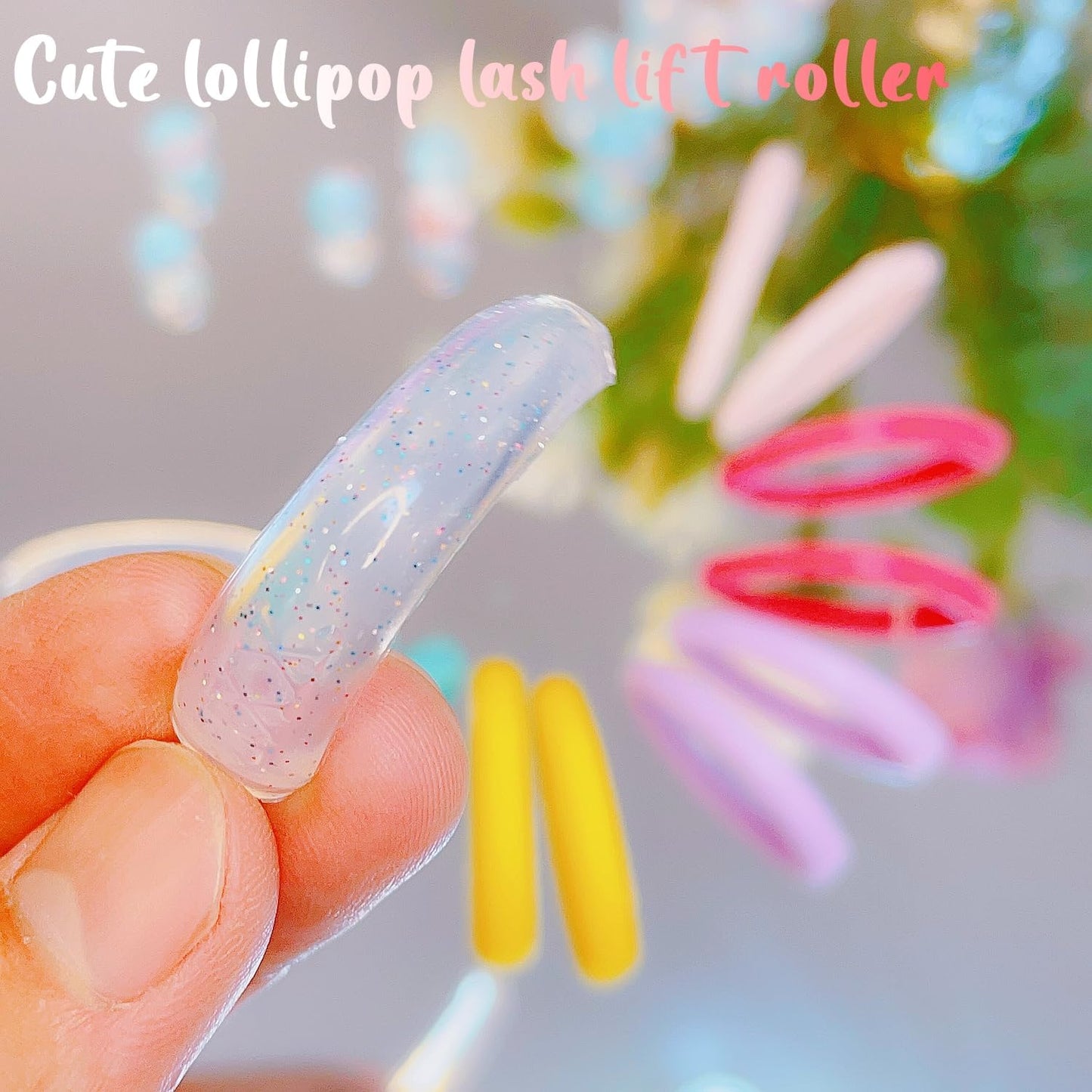 Eyelash Perm Pads Lash Lift Rods Lollipop Eyelash Perm Silicone Pads 6 Sizes Reusable Soft Lash Lift Pads Shield for Different Length Eyelashes Perfect Lifting (colorful)