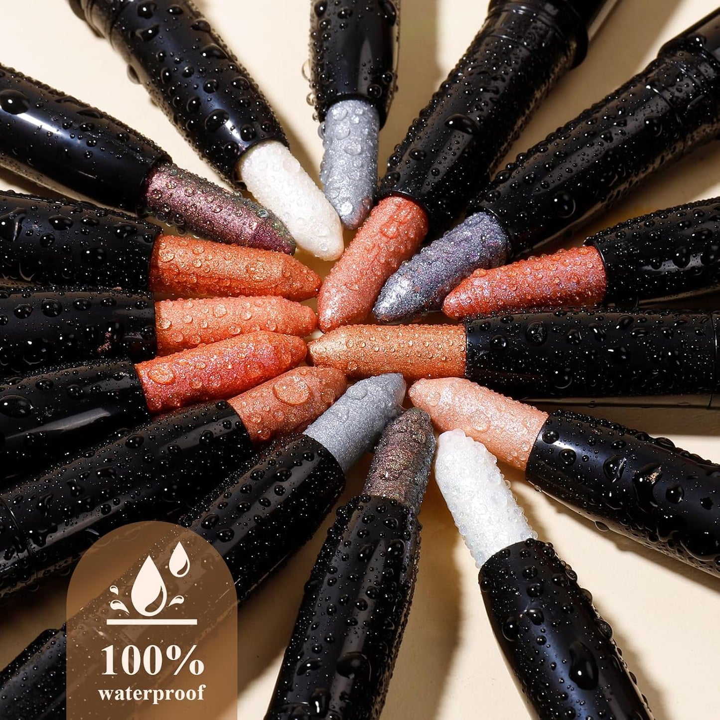 Cream Waterproof Hypoallergenic Eyeshadow Stick, long wear Metallic Glitter Matte Eye Shadow Pencil With Makeup Brush, Eye Brightener, 31 Matte Turkish Coffee