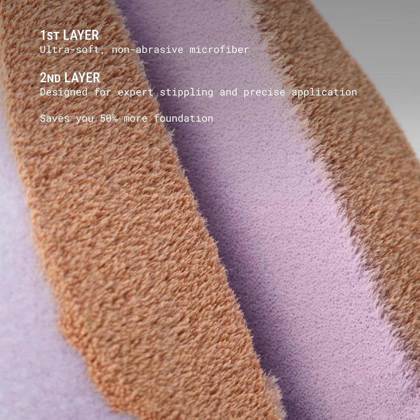 JUNO & Co. Microfiber Makeup Sponge, Dual Layer Technology for Full Coverage Flawless Makeup Blender for Foundation, Powder and Cream (Lavender Style and Purple Color)