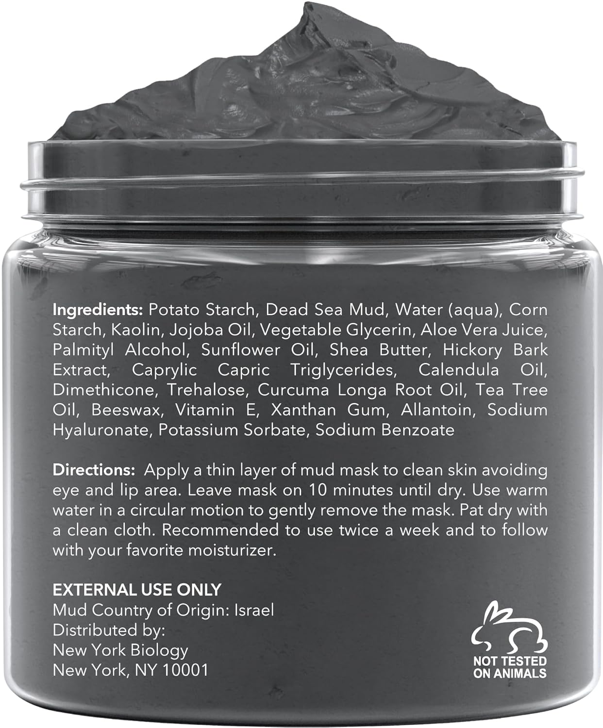 New York Biology Dead Sea Mud Mask for Face and Body | with Tea Tree | Spa Quality Pore Refiner for Oily Skin | Natural Skincare for Women & Men | Tighten Skin for A Healthier Complexion | 8.8 oz