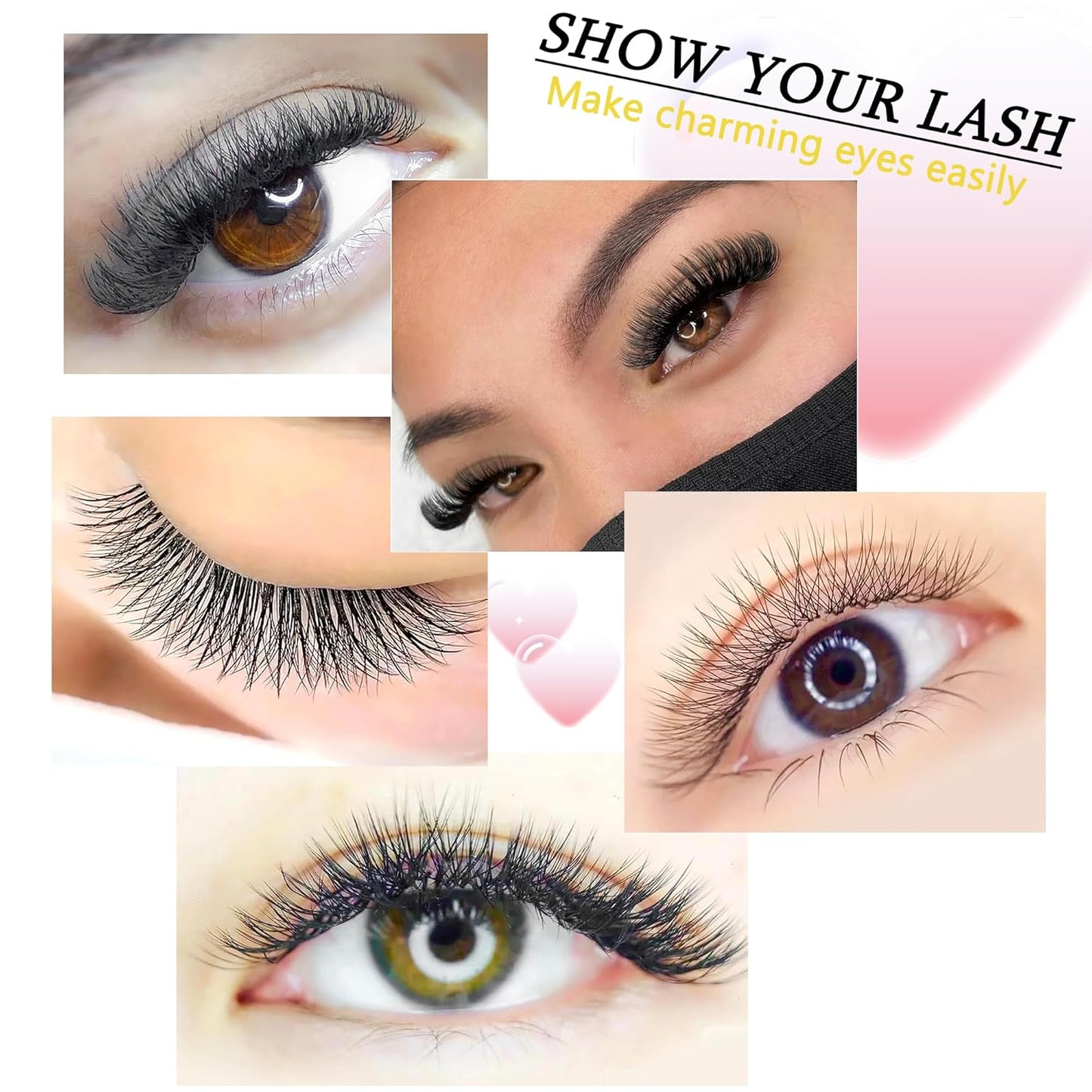 W Lash Extensions Supplies 4D Eyelash Extensions W Shape 0.07mm Thickness D Curl 13mm Premade Fans Easy Fan Lashes Volume Matte Black 12 Rows Crisscross Eye Lashes(W-4D-0.07-D,13mm)