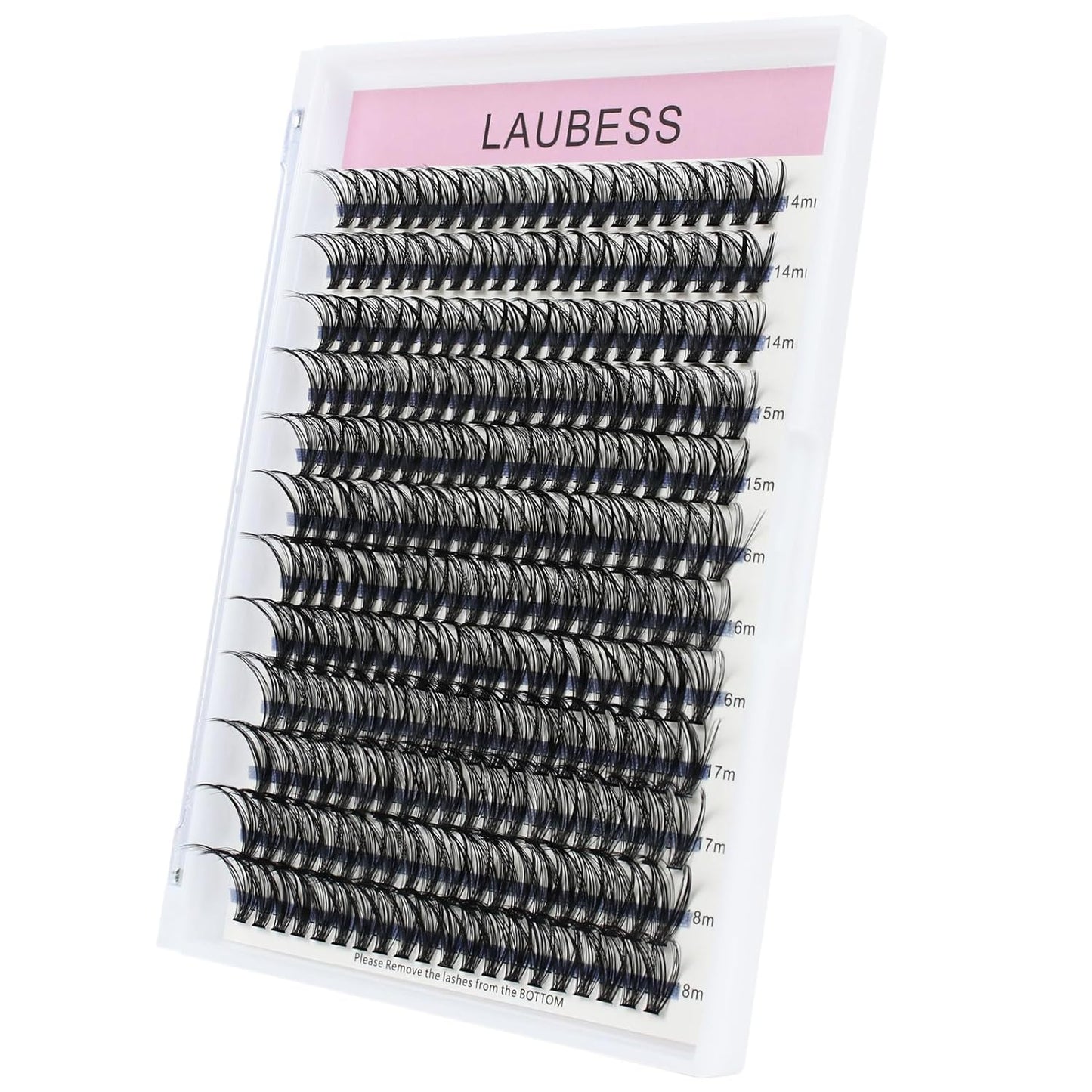 Eyelash Clusters LAUBESS Lash Clusters Individual Lashes Cluster Eyelash Extensions DIY at Home Waterproof Cluster Lashes (40D-C-14-18)
