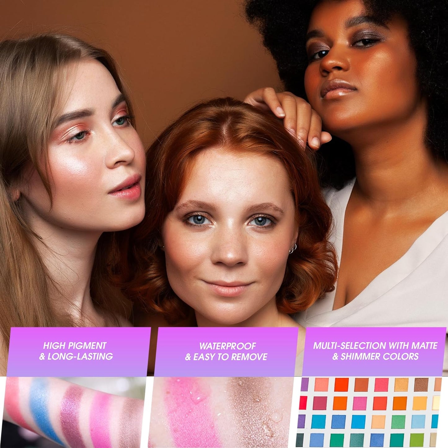 Hot Sugar Makeup Kit for Preteen Girls 10-12, Birthday Christmas Makeup Gift Set for Teens 16-18, All in One Beginner Makeup Kit for Women Full Kit (Purple Diamond)