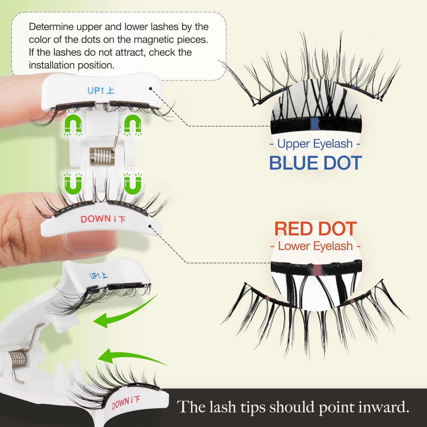 LASHVIEW Magnetic Eyelashes with Applicator, Reusable Soft Magnetic Eyelashes Natural Look, No Glue Needed, Windproof & Waterproof for All-Day Comfort (L02)