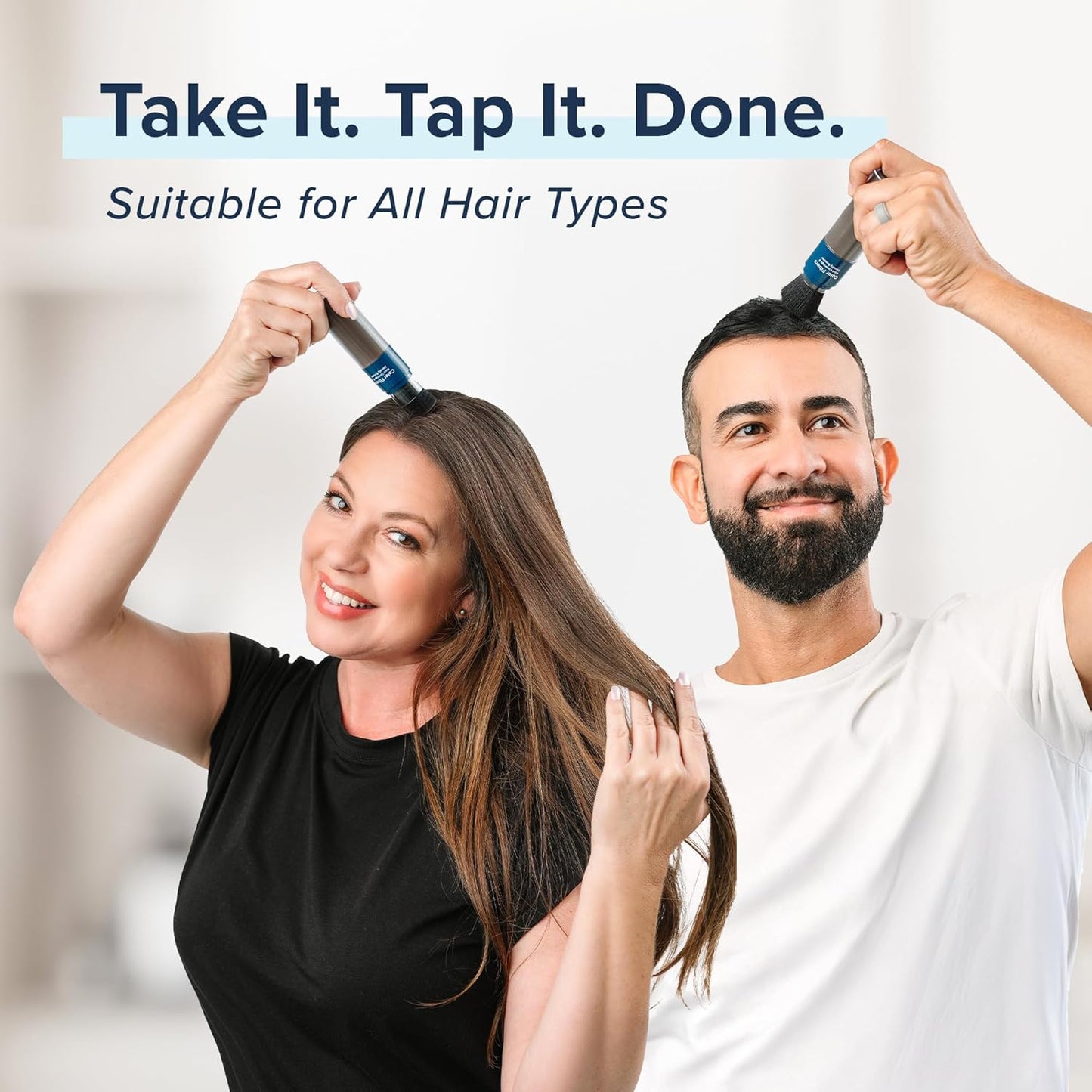 TRUHAIR Color Fibers Root Coverage & Density Booster | Quick-Apply Root Touch Up Hair Color | Natural Color Matching, Gray Hair Cover up to Color Gray Roots - 11 Hair Colors Available (White)