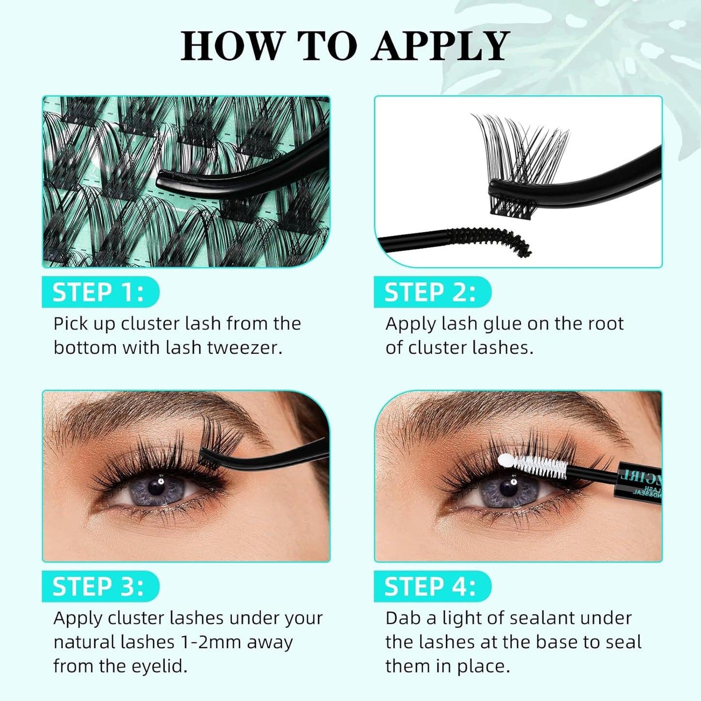 Lash Clusters Wet Look 168Pcs Eyelash Cluster Ultra-Thin Lash Band Eyelashes Extensions Spiky Anime Wide Span Lashes(Hollyhock,C-14mm)