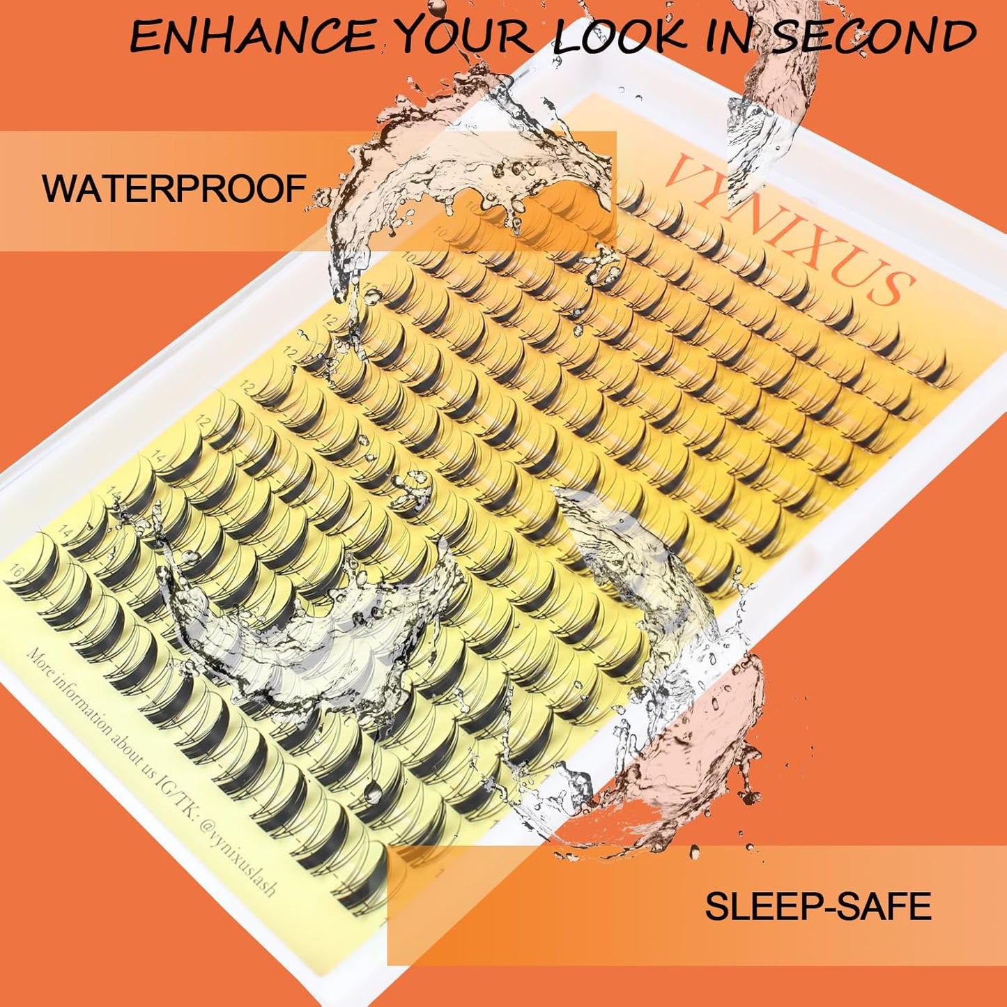 Lash Clusters Wispy Individual Lashes Fluffy Eyelash Clusters Spiky Wet-Look Cluster Eyelash Extensions Natural Cluster Lashes Ultra-Thin Invisible Band (Fairy-0.07D-Mix8-16)