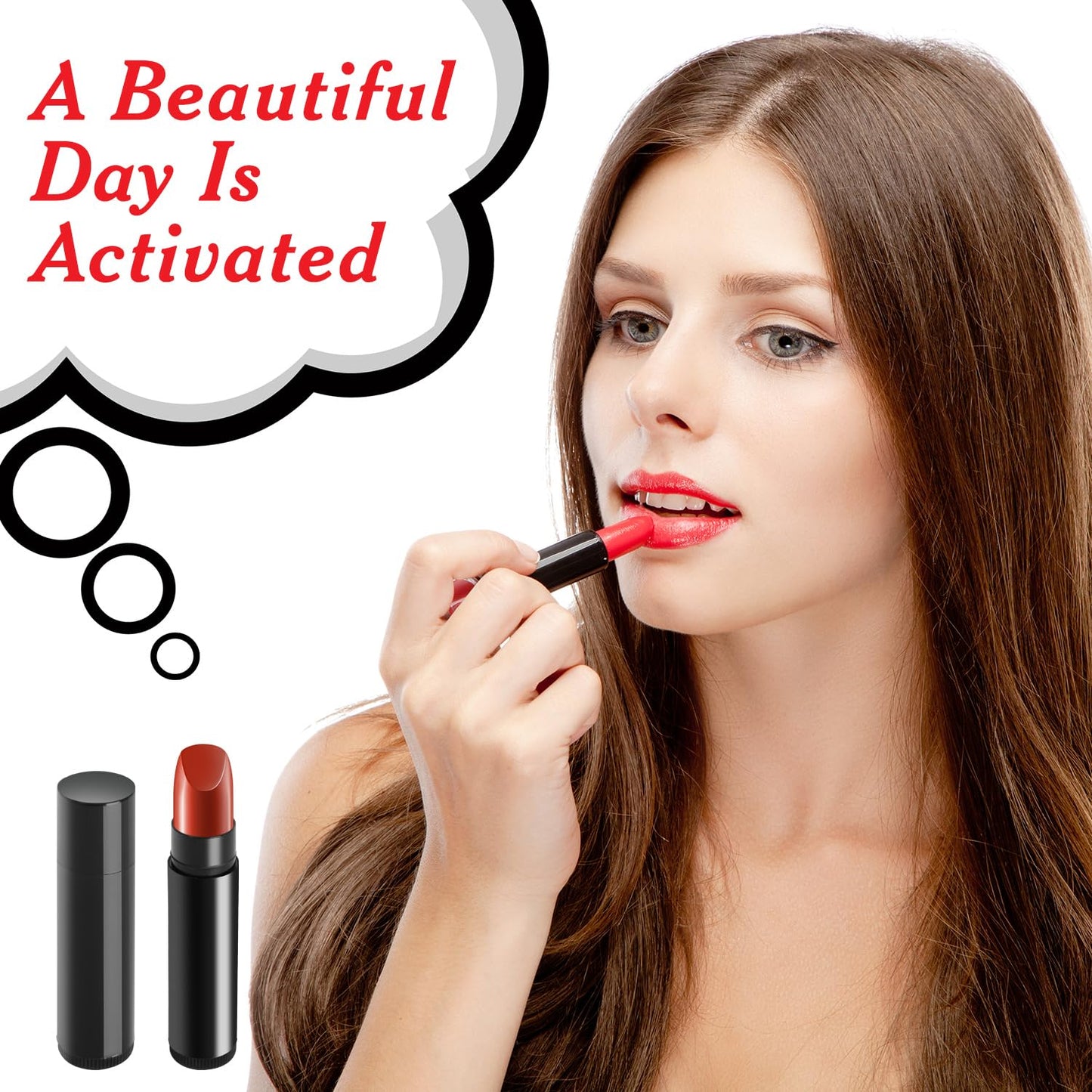 25PCS 5.5g Empty Lip Balm Tubes, Plastic Lip Balm Gloss Containers, Refillable Rotatable Deodorant Containers for DIY Lip Gloss Balm, Lipsticks, Solid Perfume, Black