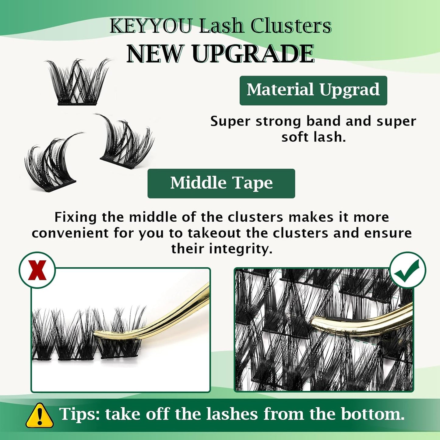 Lash Clusters,96 Pcs Cluster Lashes D Curl 10-18MIX DIY Lash Extensions Eyelash Clusters,KEYYOU Volume Wispy Individual Lashes Soft&Comfortable Easy DIY at Home(Y31,D-10-18MIX)