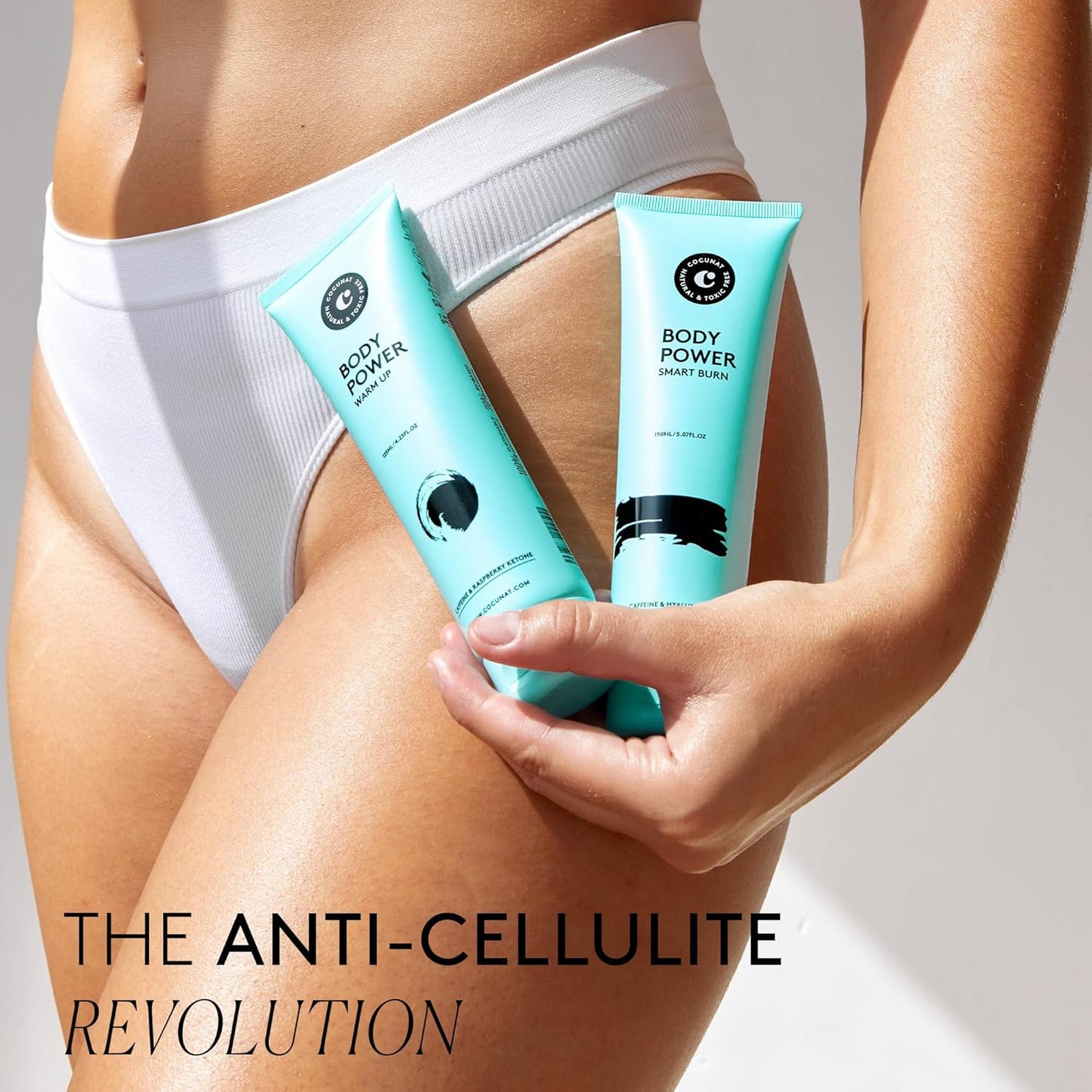 COCUNAT - Body Power - Anti Cellulite Cream - Body Firming Cream - Cellulite Remover - Toned Skin - With Caffeine and Hyaluronic Acid - 150 ml + 125 ml