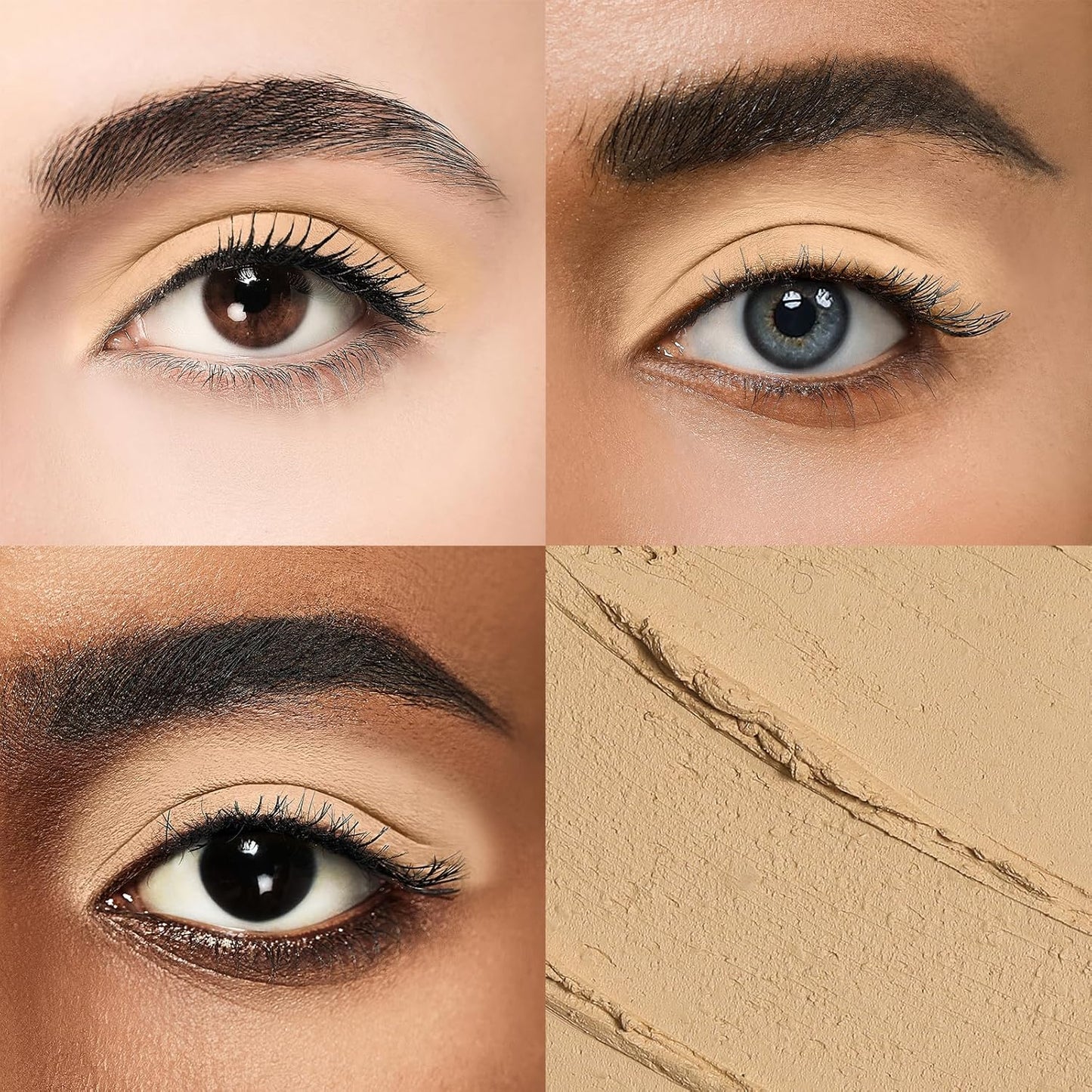 Longwear Cream Eye Shadow Sticks(25 Matte Milk Tea), Smudge-Proof, Waterproof Eyeshadow,Silky Formula Glitter With Makeup Brush,Nude Eyeshadow Stick