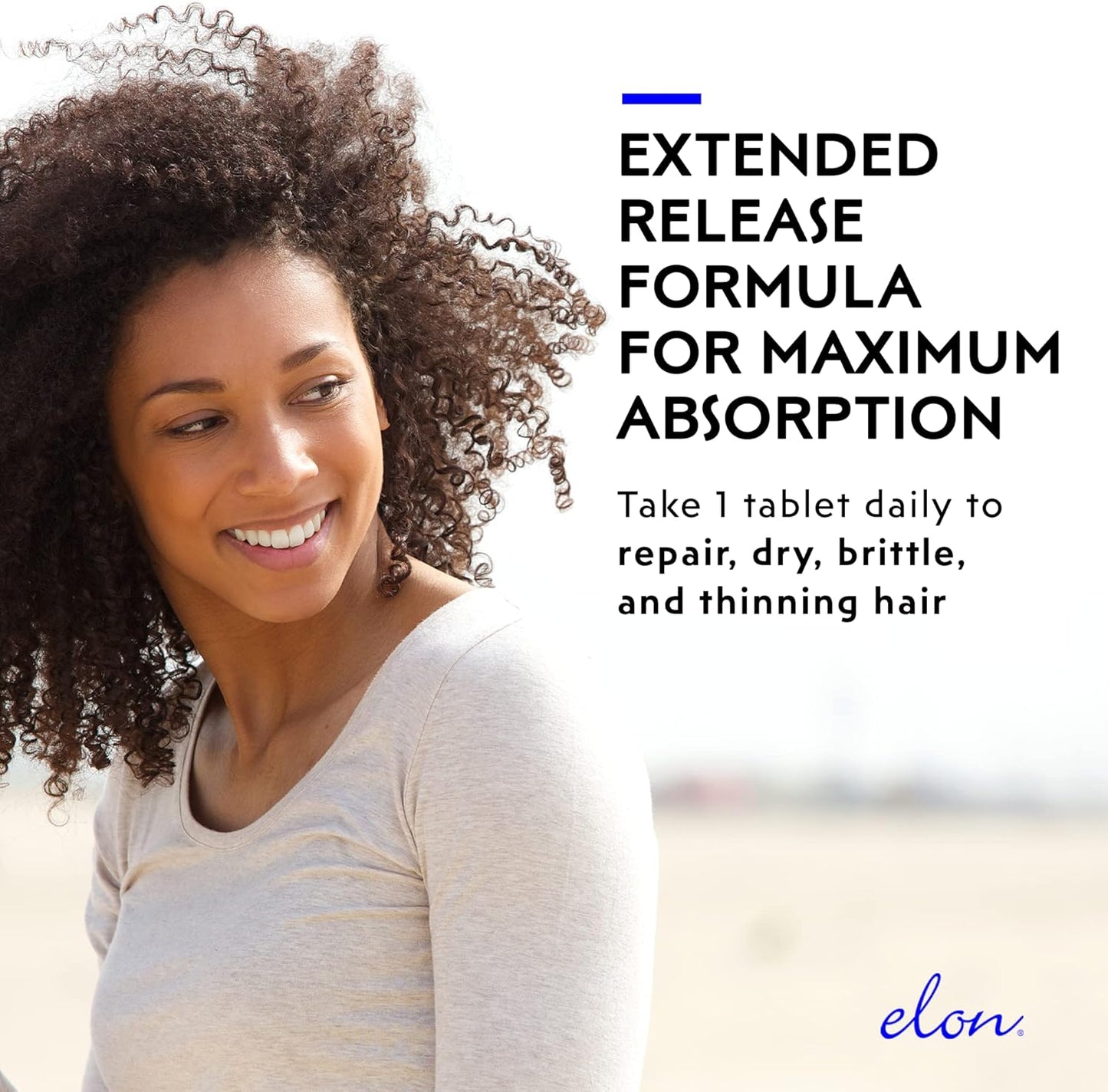 Elon Matrix 5000 - Biotin 5000mcg Vitamins for Hair Growth w/Extended Release - Promotes Healthy & Strong Hair & Nails - (60 Day Supply)