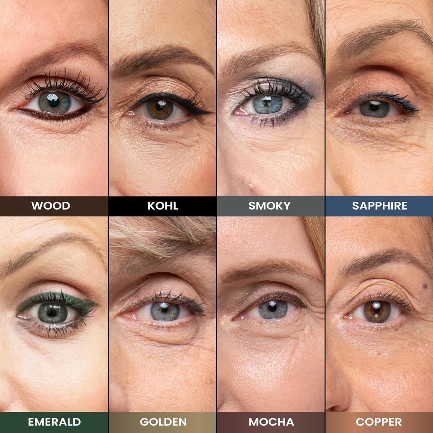 PrimeEyes Glide Eyeliner for Mature Women – Waterproof, Long-Stay and Mess-Proof – Gel Creme Texture, Discreet Sharpener and Effective Smudger (Golden Metallic)