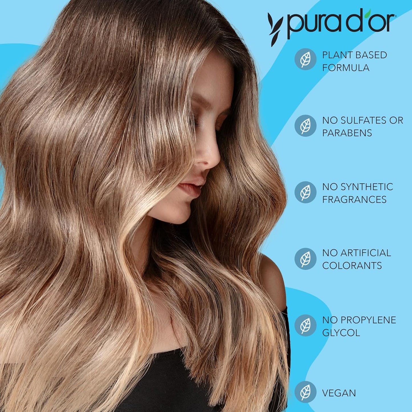 PURA D'OR 16 Oz Hair Thinning Therapy Biotin Shampoo - ORIGINAL Scent - CLINICALLY TESTED Effective Results, Herbal Blend Hair Thickening Products For Women & Men, Color Safe Routine Shampoo