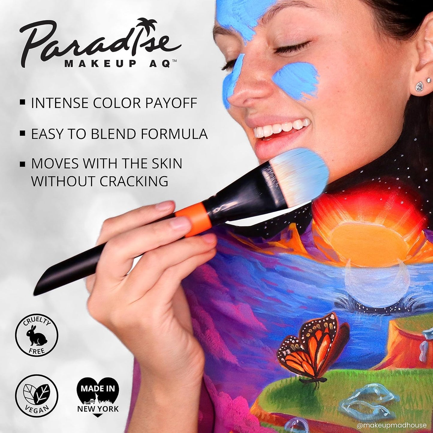 Mehron Makeup Paradise Makeup FX 8 Color Island Palette (formerly Pastel Palette) | Body Paint & Face Paint Palette | Professional & Water Activated | SFX, Halloween, & Cosplay