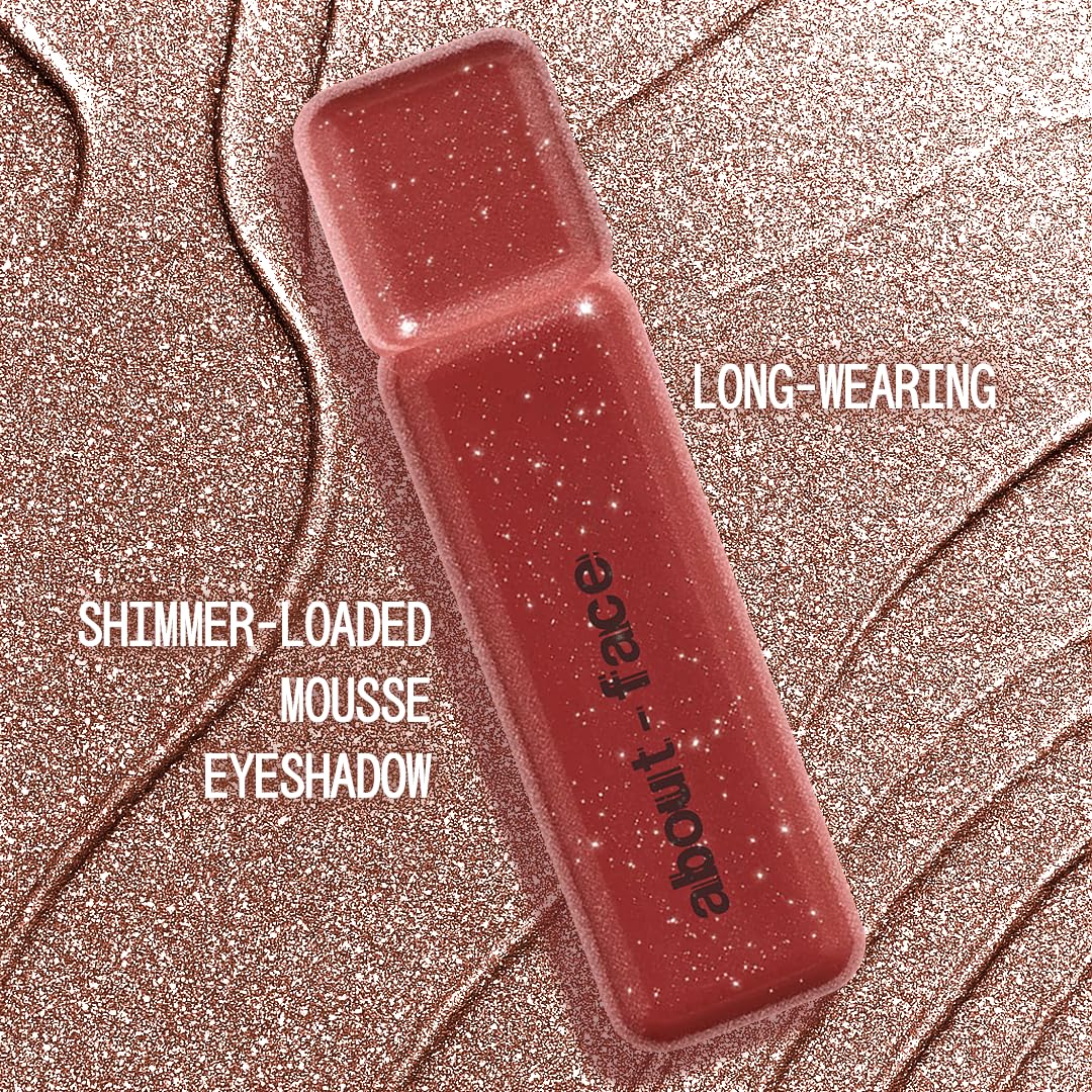 aboutface Fractal Glitter Eye Paint Digital Demise – Smudge-Proof, Long-Lasting Liquid Eyeshadow – Intense Sparkle with Mousse Texture – Vegan, Cruelty-Free – 0.13oz (Cinnamon)